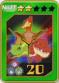 【オラ夏】No.27 グーチョキパー攻撃アップ｜恐竜カード【ヘイグ攻略まとめWiki】