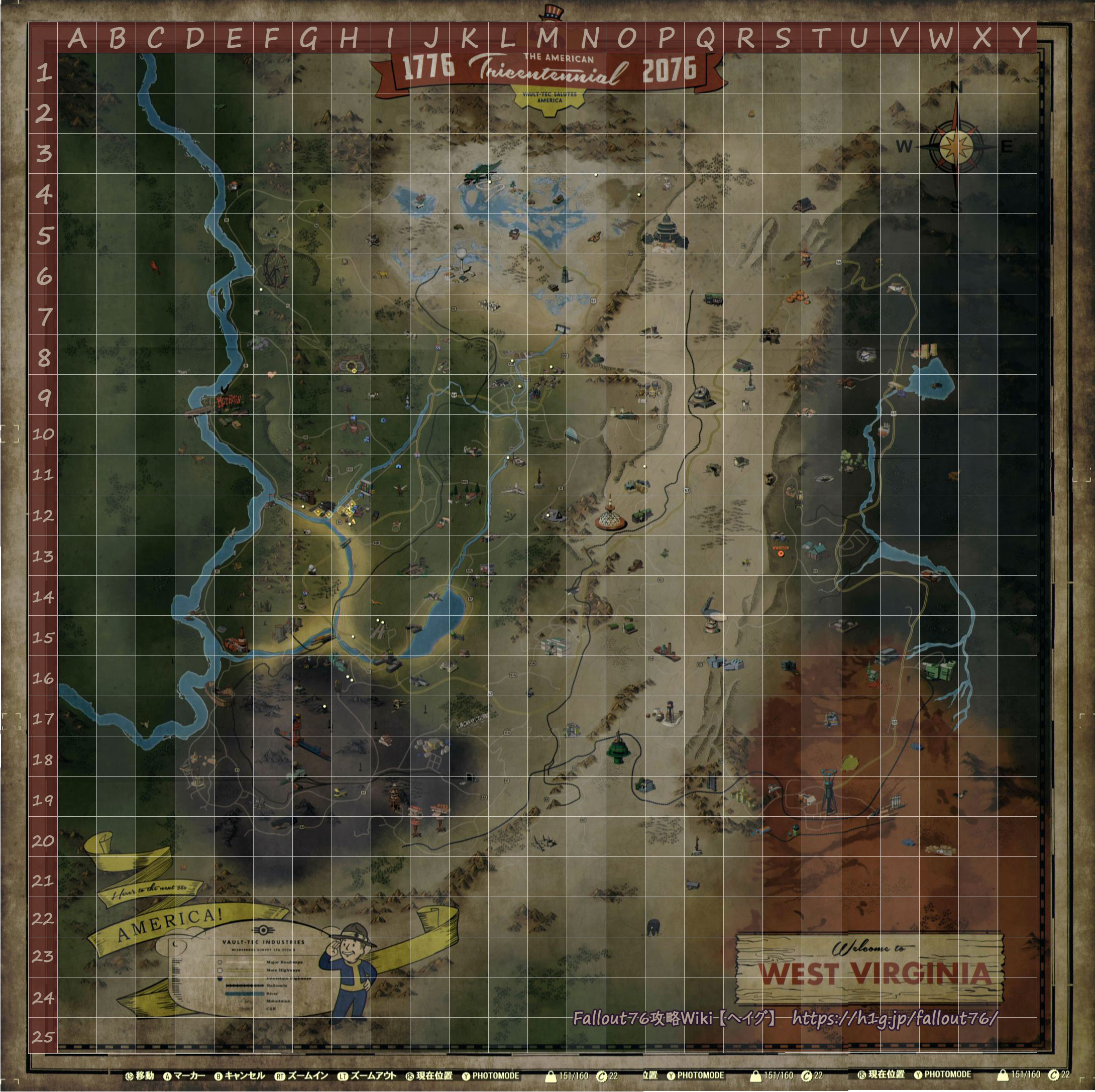マップ全体図 フォールアウト76 Fallout76 攻略wiki ヘイグ攻略まとめwiki