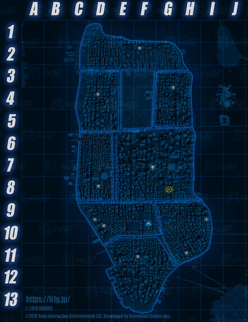 マップ全体図 地図 スパイダーマン Ps4 攻略wiki Marvel S Spider Man ヘイグ攻略まとめwiki