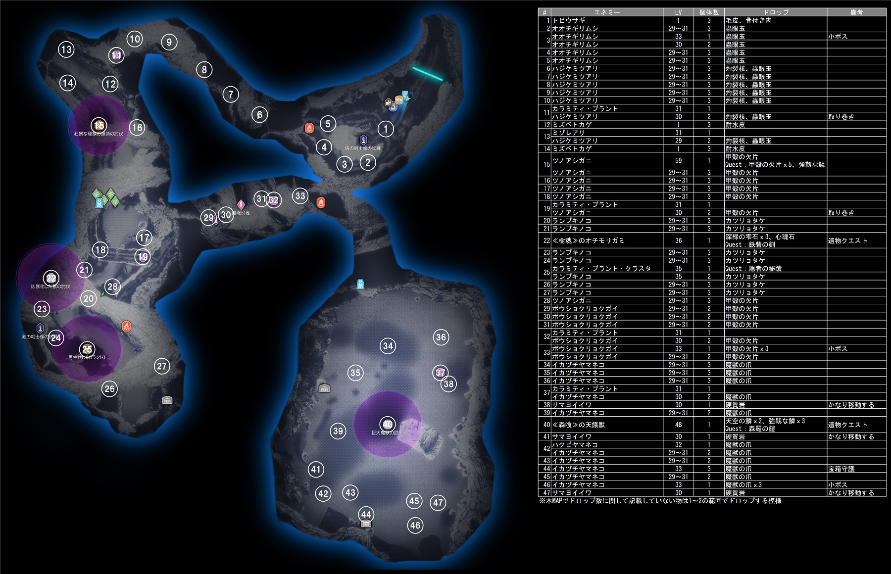 Saoal ウェトラの谷 Map Saoal アリリコ 攻略wiki ソードアート オンライン アリシゼーション リコリス ヘイグ攻略まとめwiki