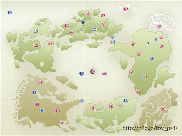 ワールドマップ Tov テイルズ オブ ヴェスペリア 攻略wiki Ps3 リマスター ヘイグ攻略まとめwiki